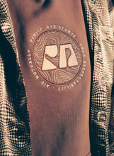 Load image into Gallery viewer, Topographic Emblem Hoodie in Clove