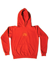 Load image into Gallery viewer, Topographic Emblem Hoodie in Lava
